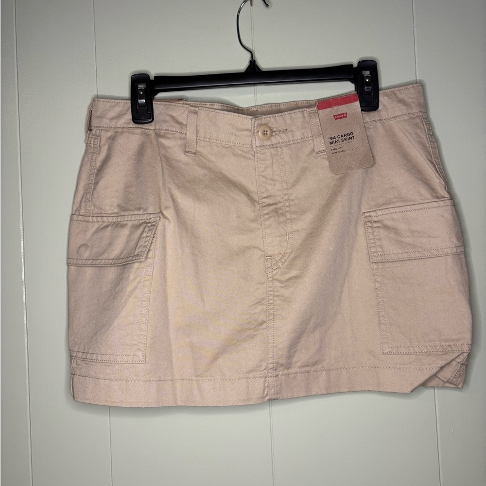 Levi's Khaki Cargo Mini Skirt